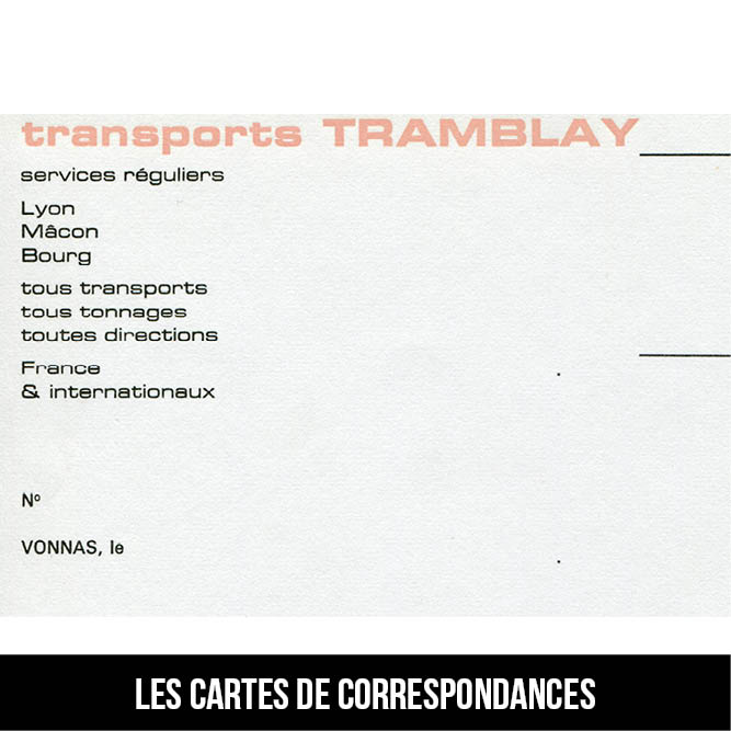 Une carte de correspondance Transports Tramblay